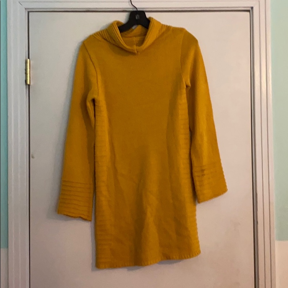 Mustard sweater dress